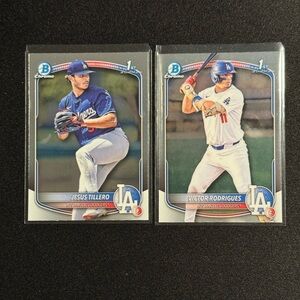 2025 Bowman - Chrome 1st Prospects - Los Angeles Dodgers - Lot of 2